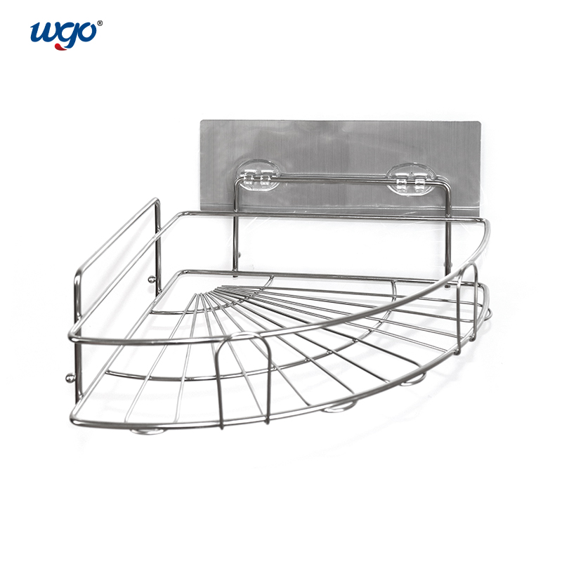 WGO Corner Shower Caddy Suction 30cm Wide ISO 9001 Corner Shower Storage