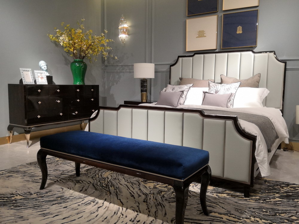 Elegance American style furniture in Light luxury design for Villa house living room leather sofa factory directly sale
