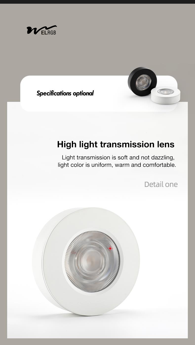 Anti Glare Open Design Spotlight for White Product Style without Perforated Ceiling