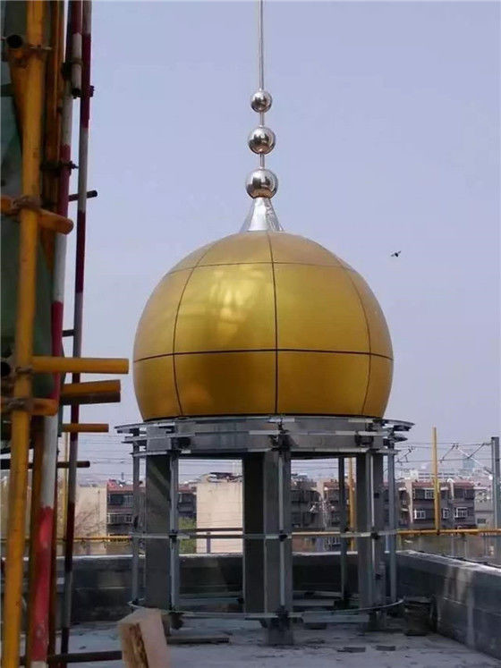 Double Curved Aluminum Sheet For Onion Dome Building Easy Installation