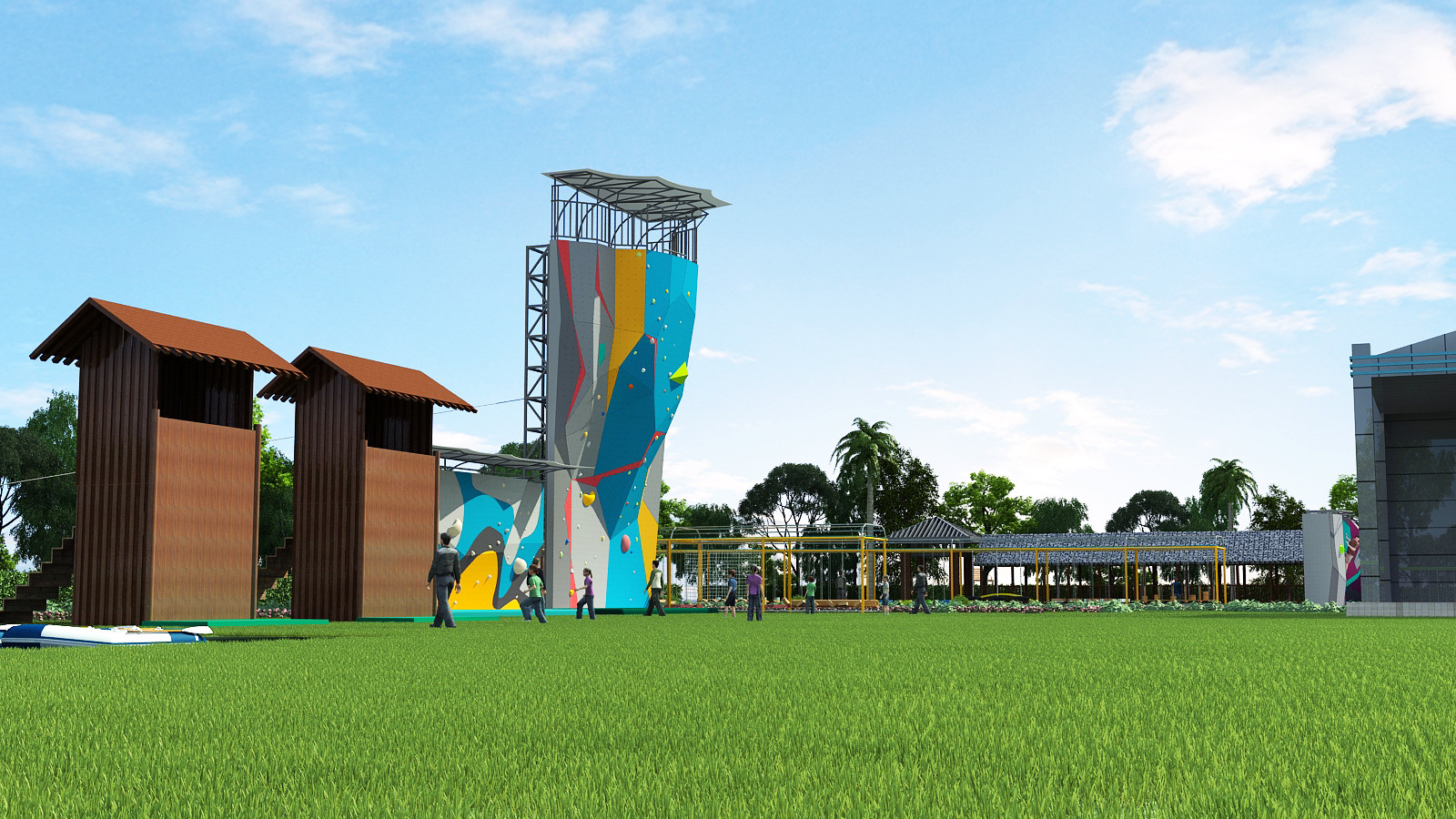 Play Facilities In Amusement Park Adventure Ropes Course For Children Adult