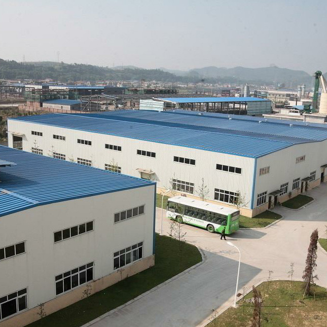 Q235 GB Steel Portal Frame Building Construction 0.6mm Roof Rigidity