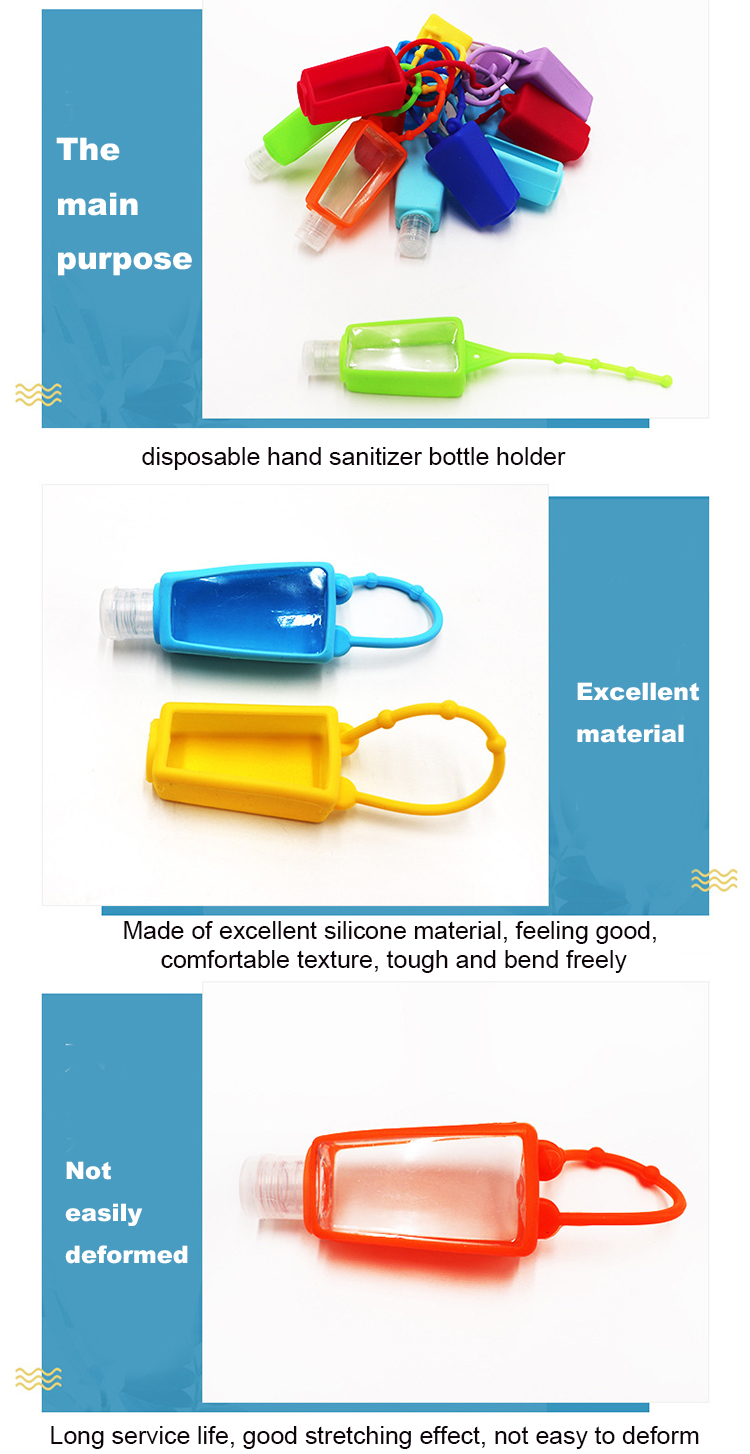 Hot Cute 30ml 1oz pet Portable empty Children hand sanitizer plastic bottle with silicone case