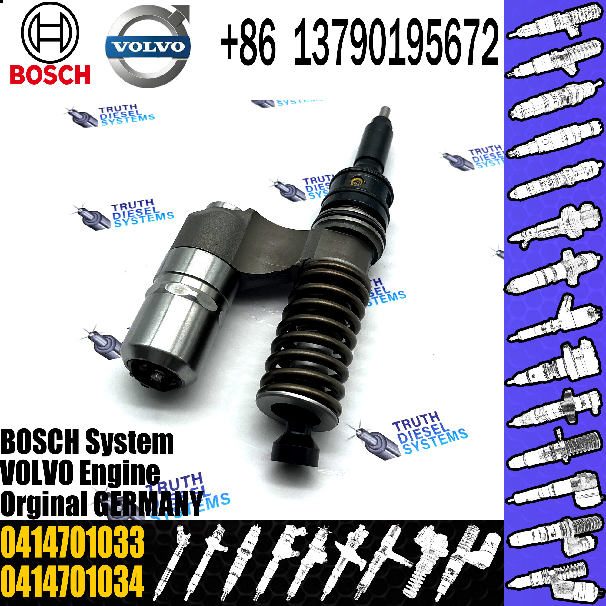 BOSCH injetor 0414701034 0414701033 Diesel fuel Unit pump assembly 0414701033 0414701034 16650-00Z11 for NISSAN UD truck