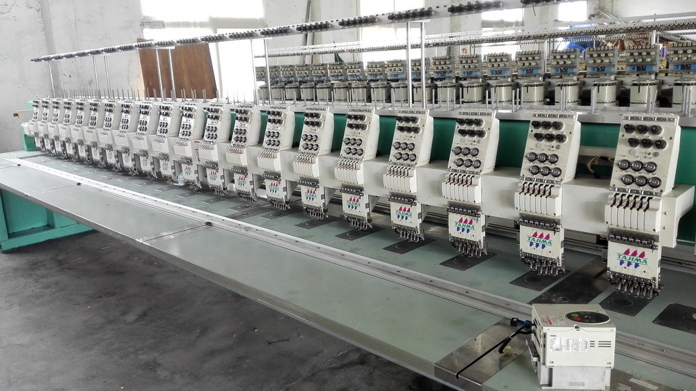 20 Heads Used Tajima Embroidery Machine 6 Needles 380V TFKN-620
