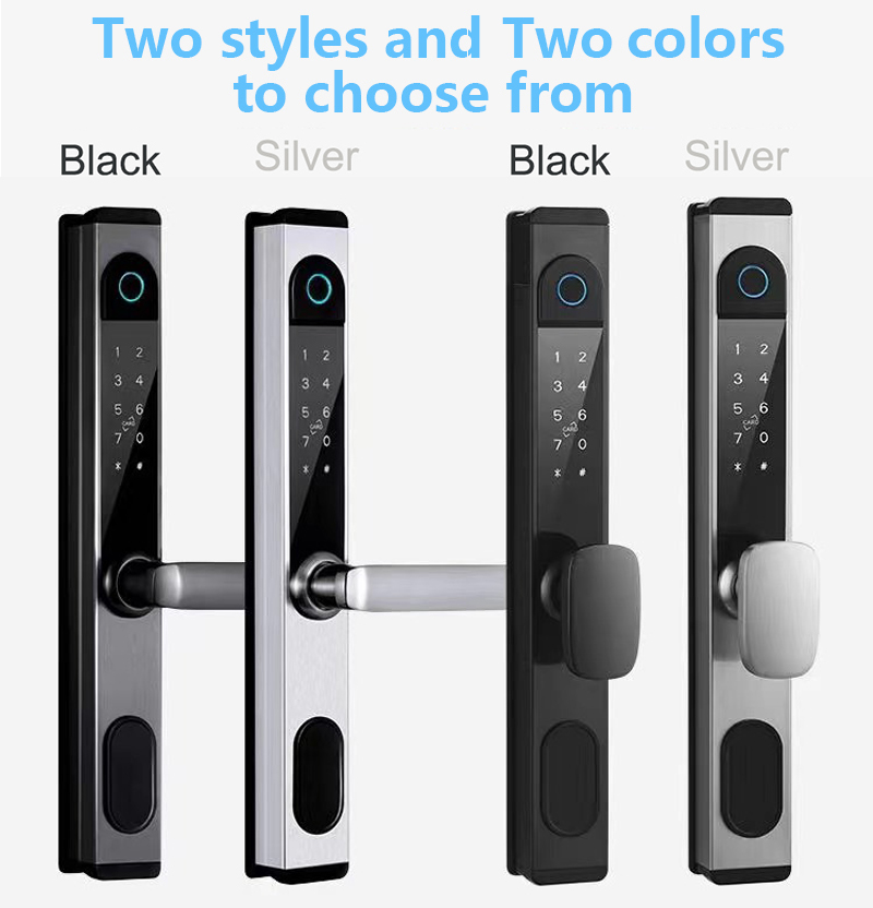 Wifi Electronic Door Lock With Tuya App Control Remotely S876 Fingerprint Glass Door Lock