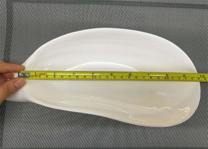 White Melamine Dinnerware Trumpet - Shell - Shape Dish Length 25cm Weight 405g