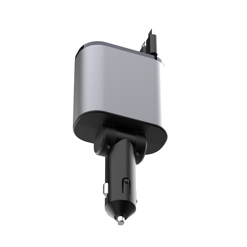 Compact 139*65*34.5mm Car Charger with 2 USB Part Output 5V/2.4A