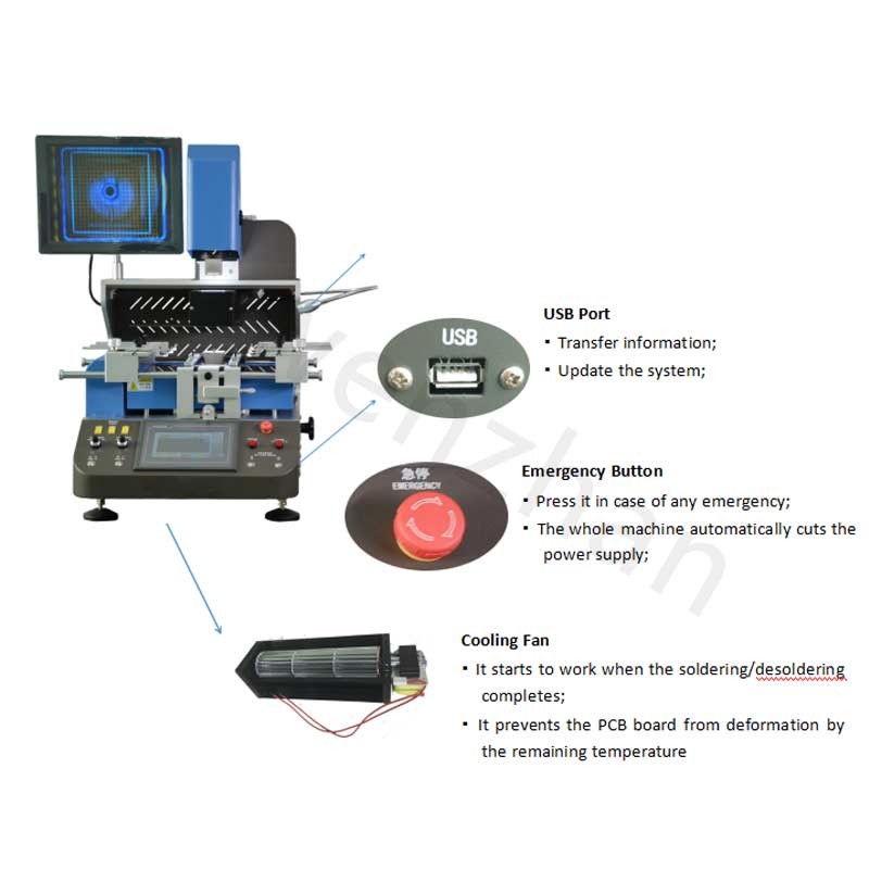 High-Precision SMT PCB Line Machine SMD BGA Rework Station Machine