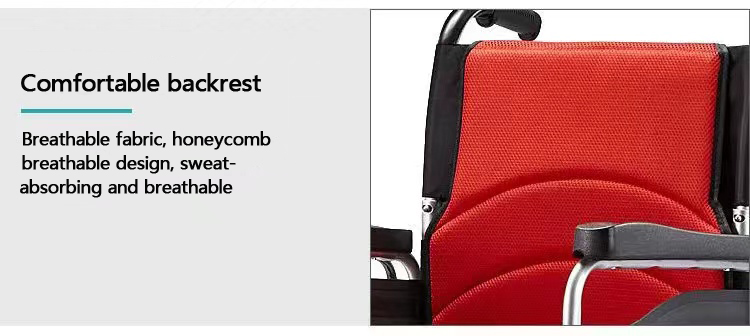 Reinforced Lightweight Foldable Electric Wheelchair Chromed Steel Multi Functional