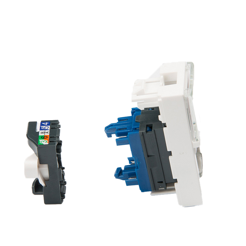 Exact Cables OEM Networking Rj45 Cat6 45*22.5 French Type UTP Single Keystone Jack