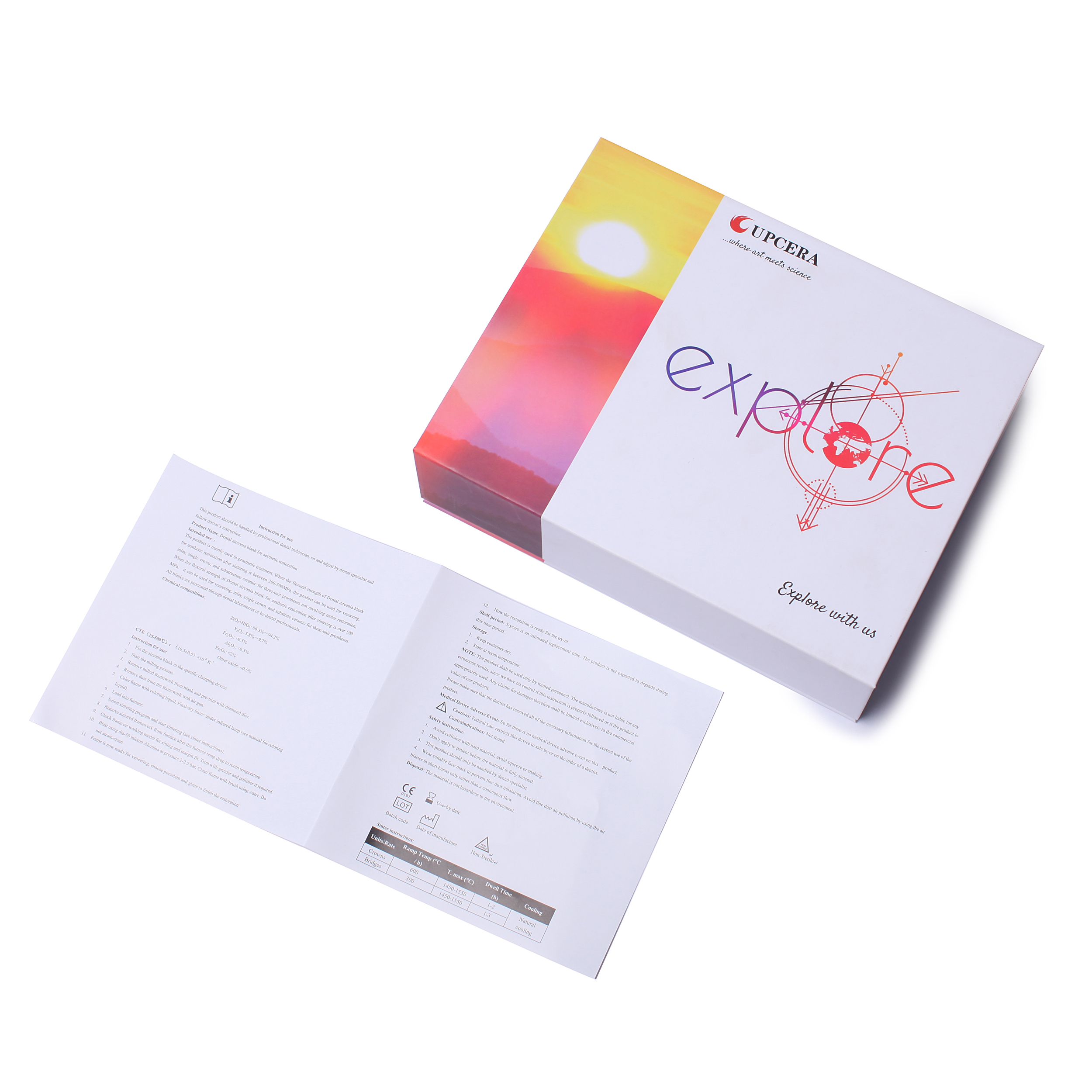 D98 Open System Zirconia Blocks Upcera 4D Explore