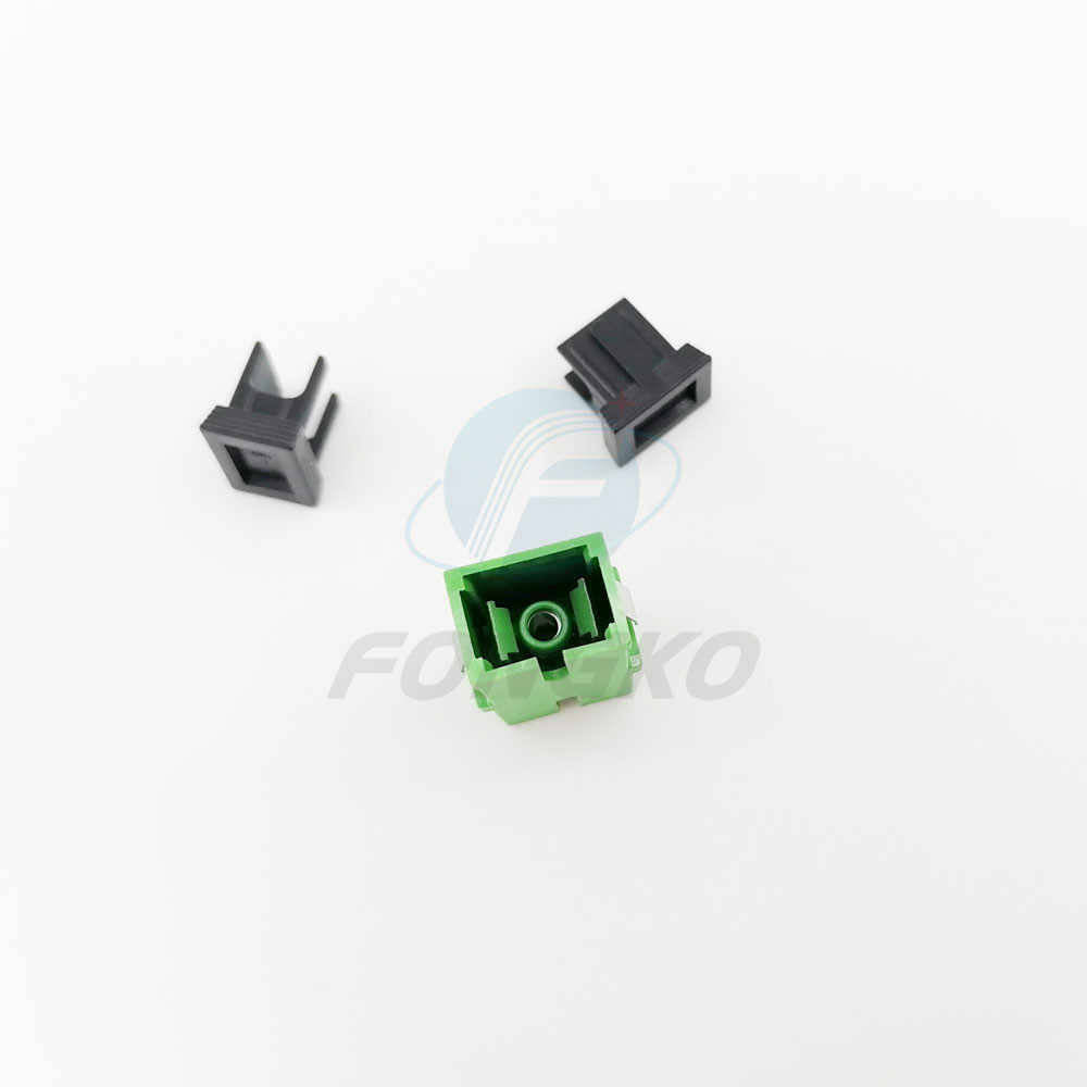 Custom Green Simplex Fiber Optic Adapter Singlemode Sc Apc To Sc Apc