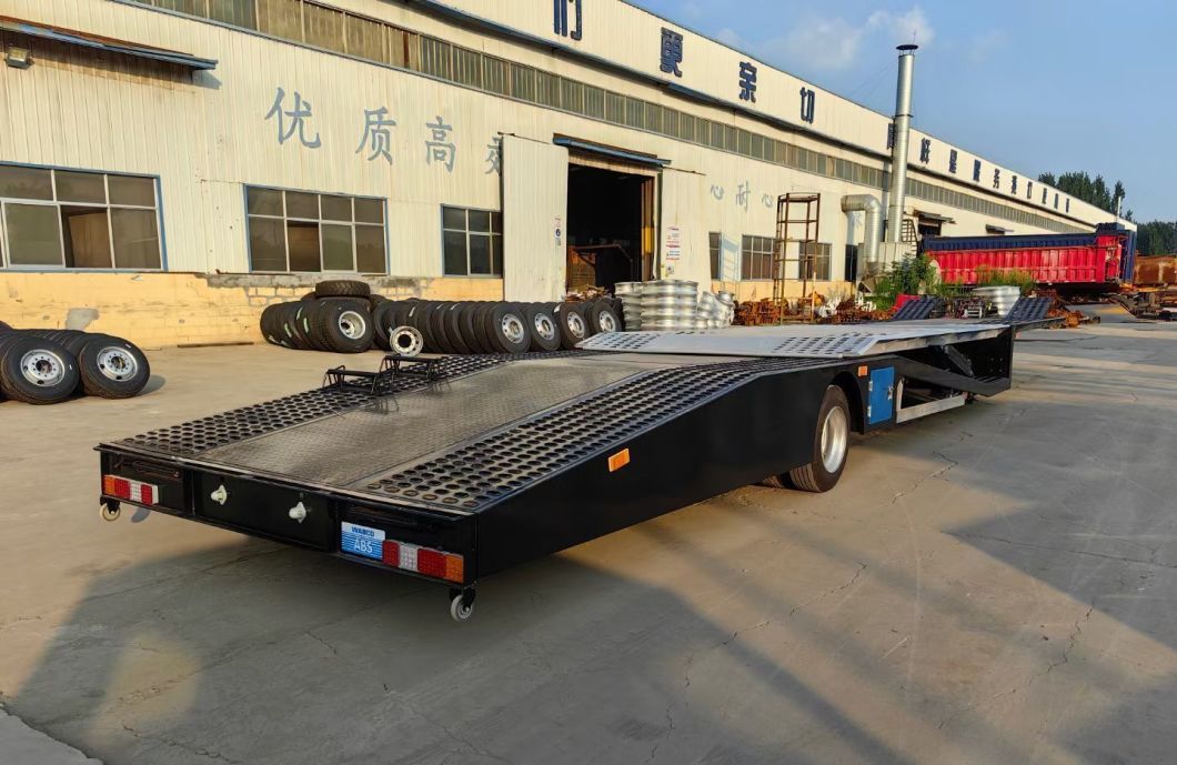China Factory Sing Axle Car Transport Semi-Trailer Transport Car Chinese Brand Landing Gear Semi Trailer