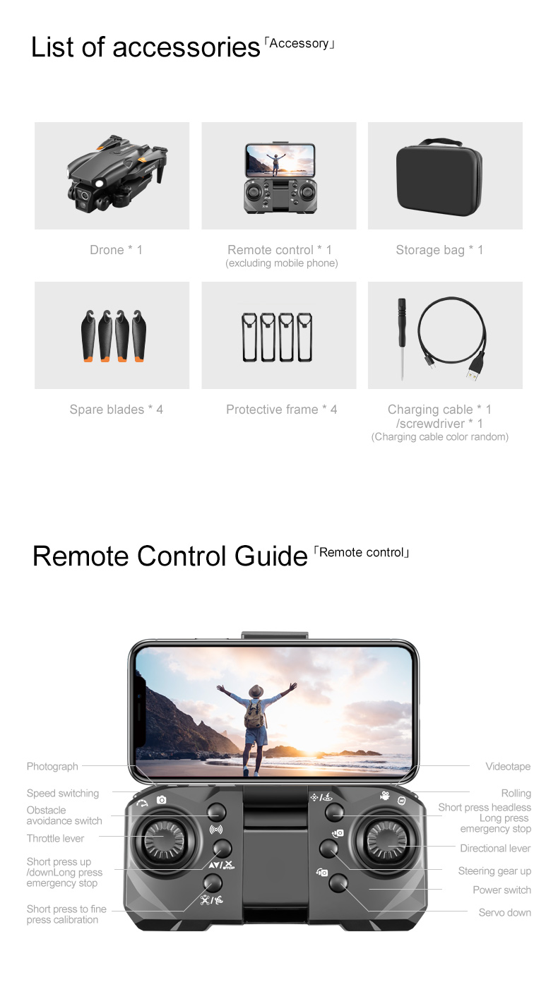 2024 D3 Air Drone LED Light 360-degree Tumbling Headless Mode Optical Flow Positioning Foldable RC Drone for Beginners