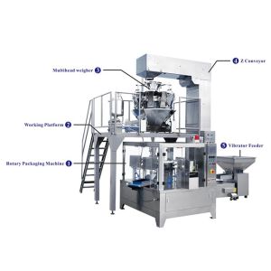 Auto Rotary Potato Chips Packing Machine 50 bag/Min