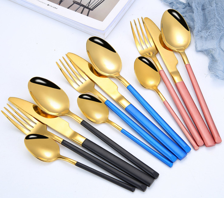 NC003 Stainless Steel Colorful Flatware/Colorful Cutlery Set/Wedding Set