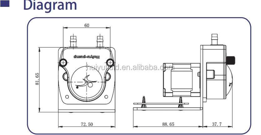 Dc24v Speed Adjustable Peristaltic Pump Oem Peristaltic Pump