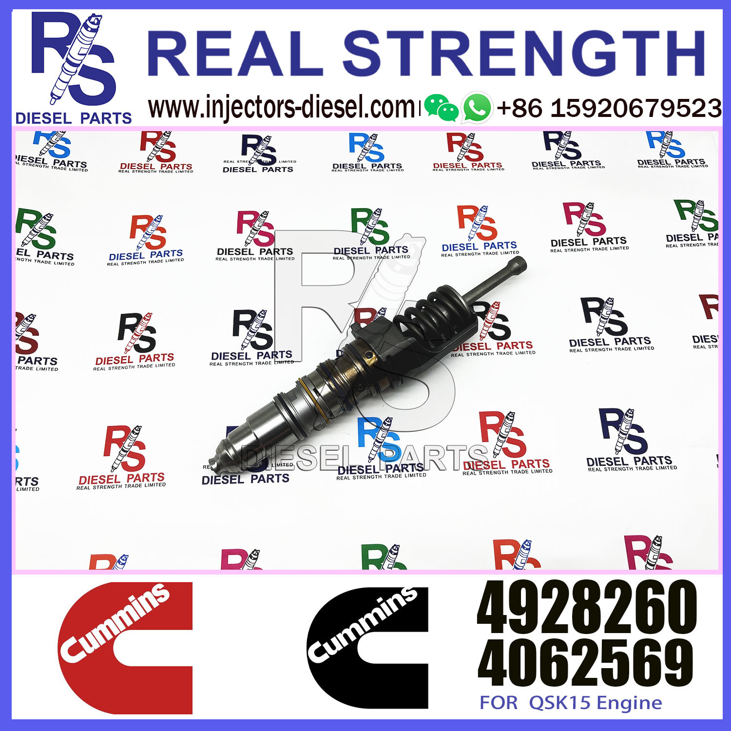 4954434 Diesel QSX15 ISX15 Engine Common Rail Fuel Injector 4928260PX 4062569RX 4928260 4062569 4062569NX
