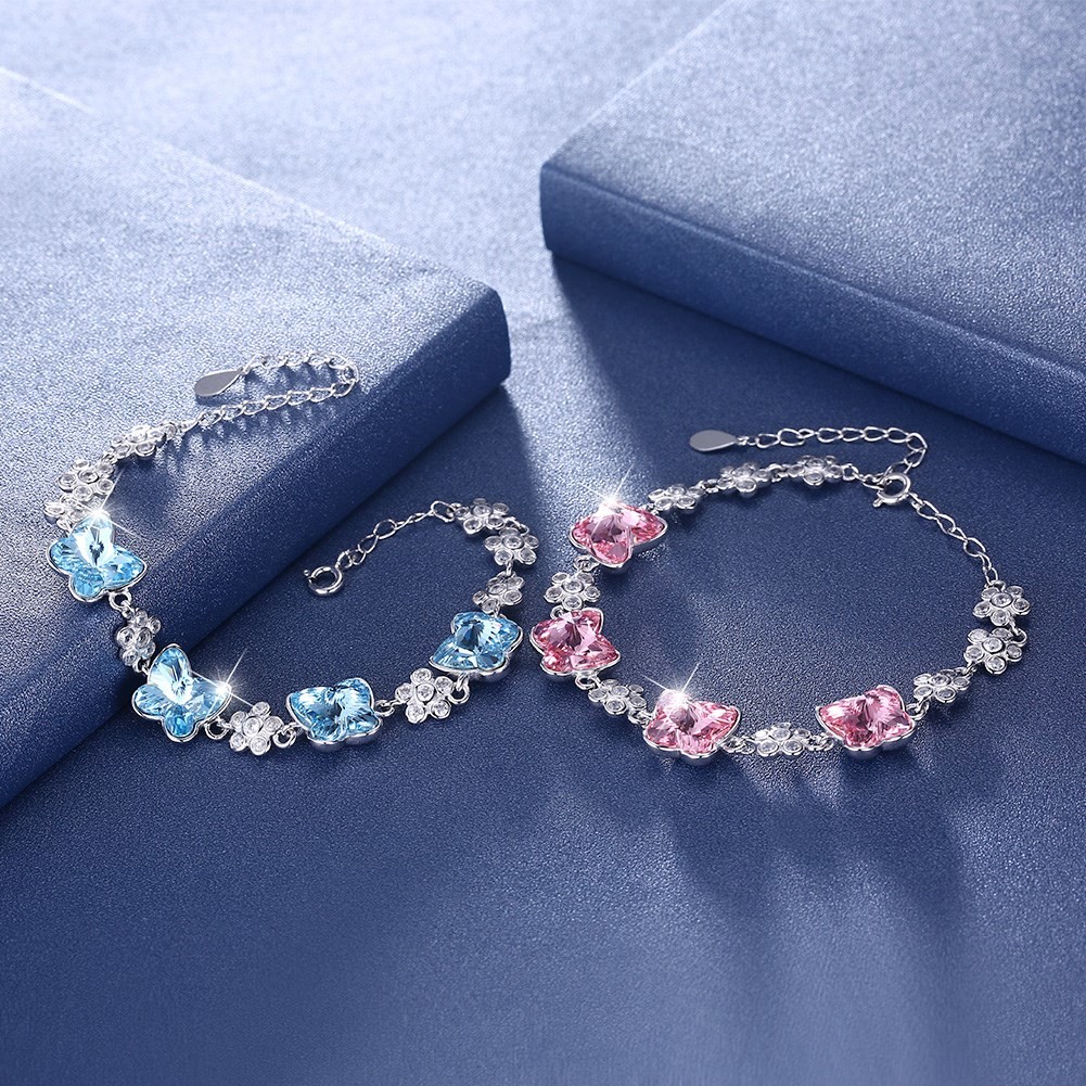 ODM 1.4x1.6cm Sterling Silver Slider Bracelets 3.5'' Cubic Zirconia Bracelets