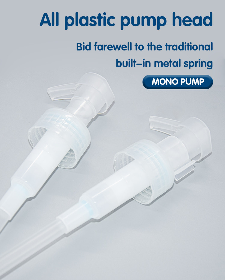 38-410 Metal Free Lotion Pump Dispenser Mono Material UKAP13 Eco Friendly Packaging