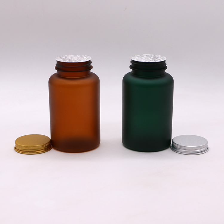 250ML PET Medical Plastic Bottle with Matte/Frosted Finish and Various Color Options