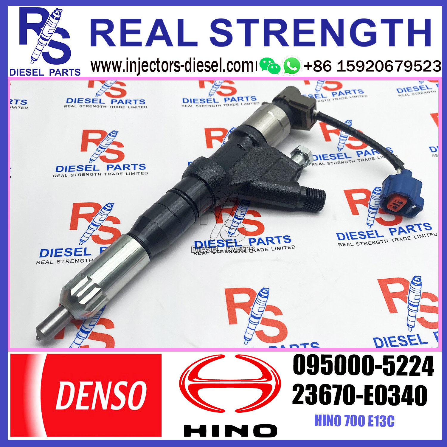 Diesel Hino 700 Series E13C Engine Fuel Injector Replacement Parts 095000-5223 23670-E0340