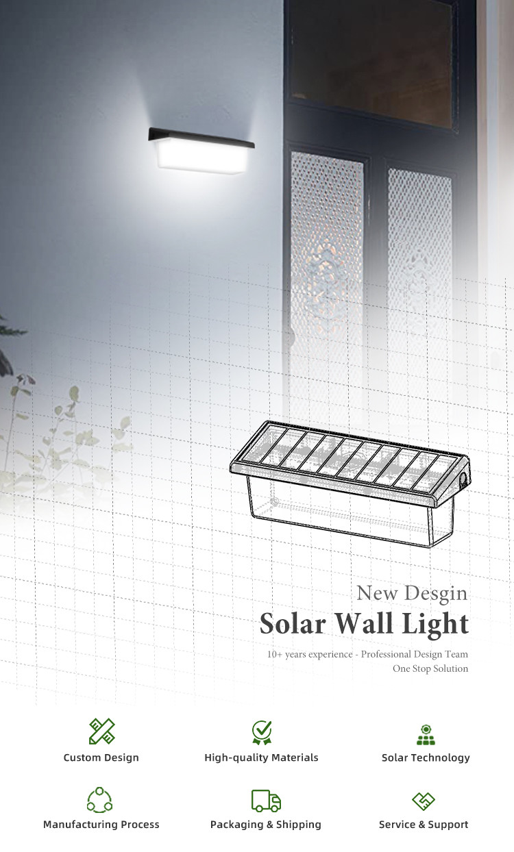 25.9*7.5*9.2cm Solar Wall Lights Outdoor B716 Model Wall Lights For Home Outdoor Solar