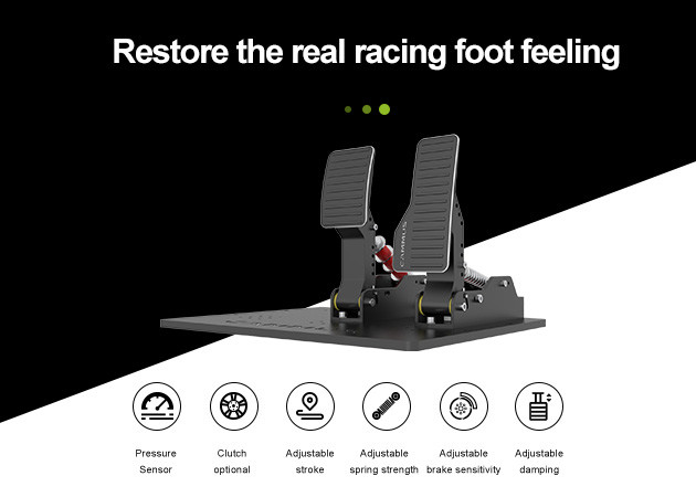 Servo Motor DC Simracing Pedals 180 Turning Angles Adjustable Damping