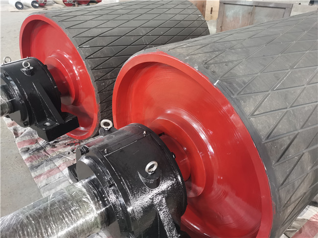 Steel Tail Bend 3000mm Conveyor Drum Pulley For Coal Mine