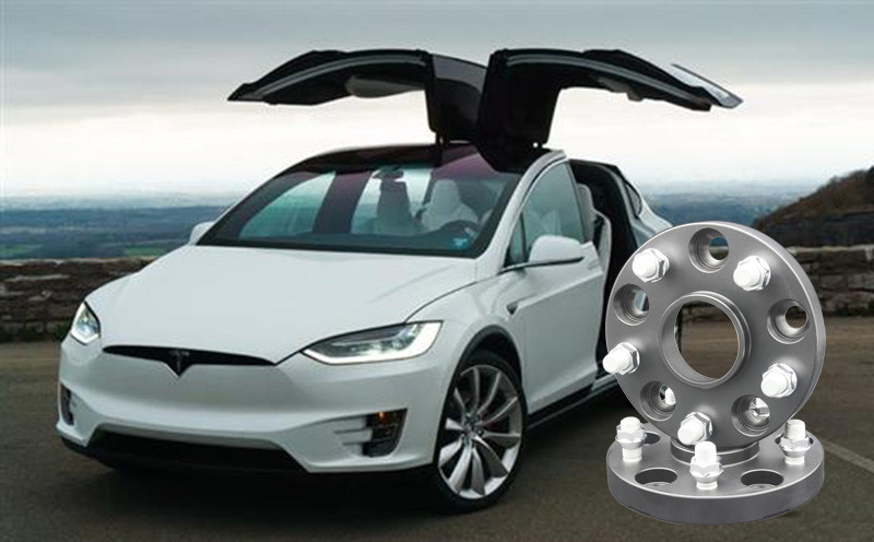 20MM Anodized Black Forged Aluminum Bolt Pattern 5x120 Wheel Spacers For TESLA Model S Model X