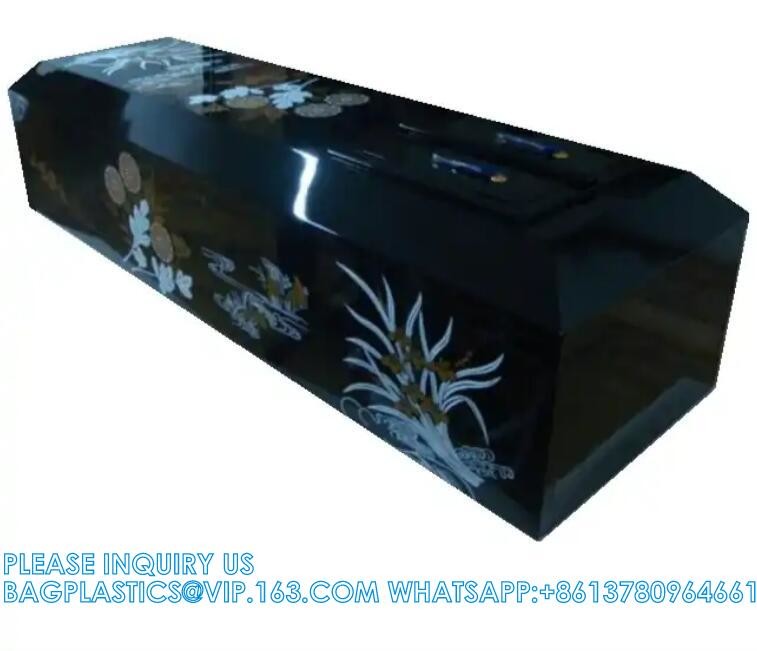 Japanese Plywood Casket Wooden Coffin With Flower Painting Casket Wooden Coffin OEM Japanese Wooden Coffin