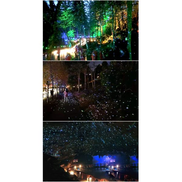 2W Outdoor Full-Color Starry Sky Firefly Fire Flies Effect Laser Light DMX Party Christmas Laser Lights