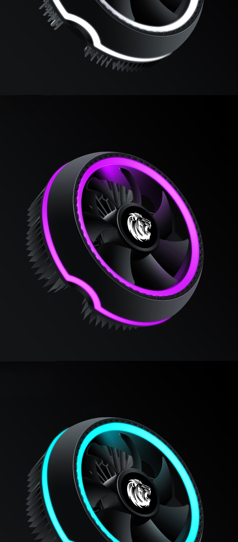 Taifast CPU Cooler Fans Air UFO Colorful 2900rpm 12v Computer Cooling Fan RGB