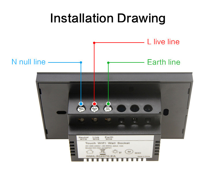 AU/US Standard Smart Wall Socket Outlet With Glass Panel Touch Power Point SAA Approval