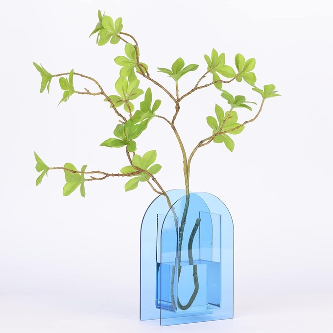 U Shape Plexiglass Acrylic Floral Stands , Acrylic Centrepiece Stand Custom Thickness
