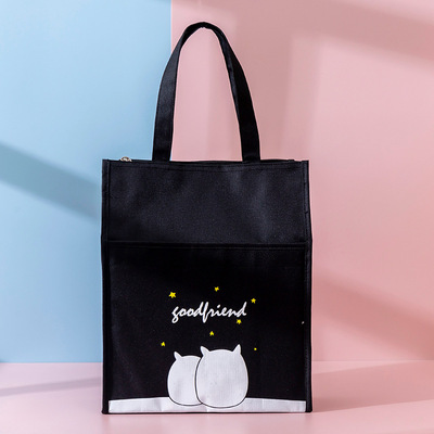 Custom Design Cartoon Review Bag Student Cloth Art Portable Study Bag Student Tutorial Bag Random Pattern