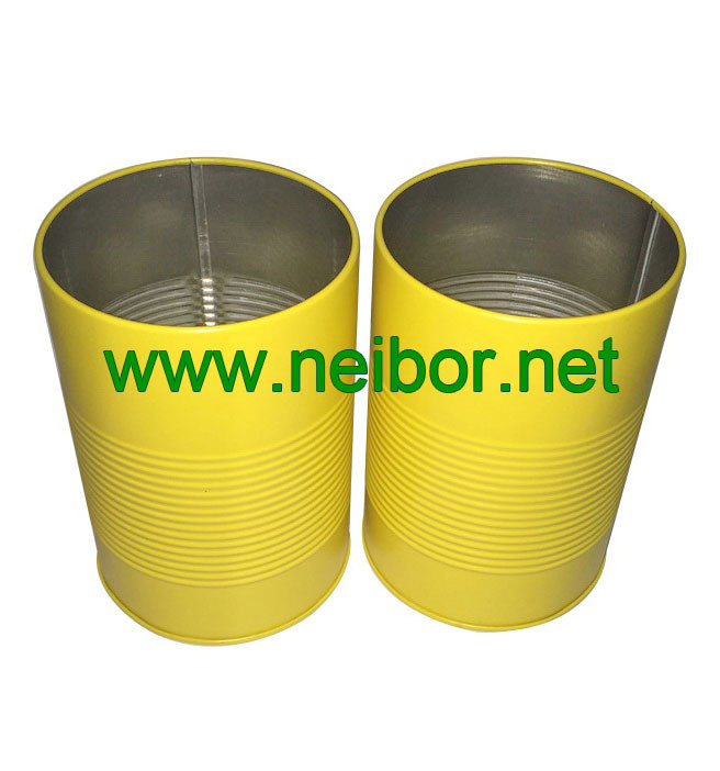 personalized round metal tin pen holder with raised rings