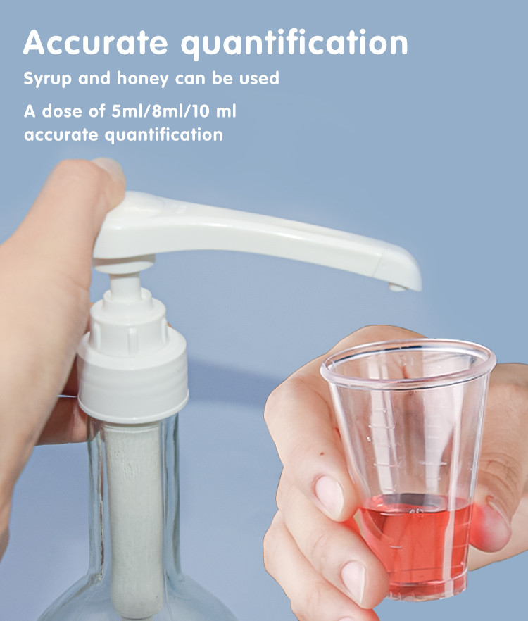 Food Grade 5ml 8ml 10ml Syrup Dispenser Pump Honey / Juice 31-410 Narrow Head