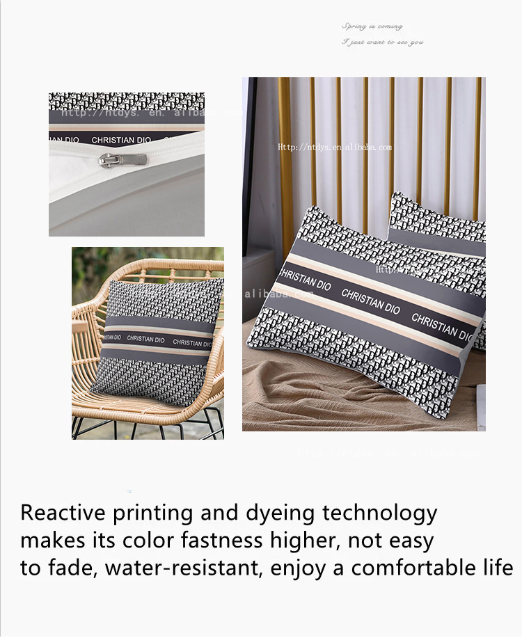 100% Polyester Fibre Luxury Christmas Gift 4 Piece Duvet Cover Bedding Set for Adult