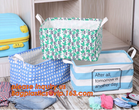 Storage Bins Organizer, Set of 3 Foldable Collapsible Large Cube Fabric Canvas Storage Baskets,Canvas Round Storage Bask