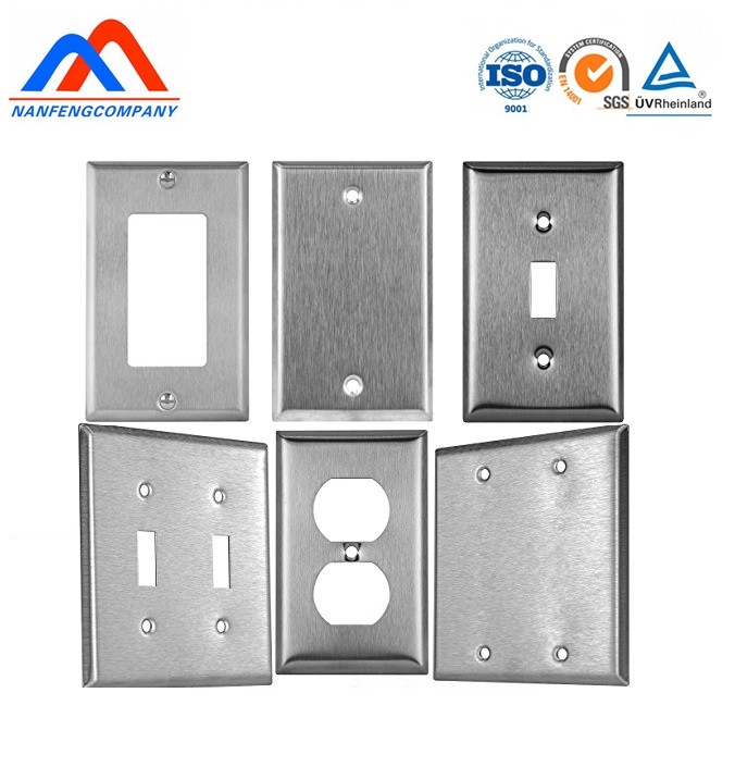 ROHS ISO Certified Stainless Steel Wall Plate for Switches Customizable as per Demand