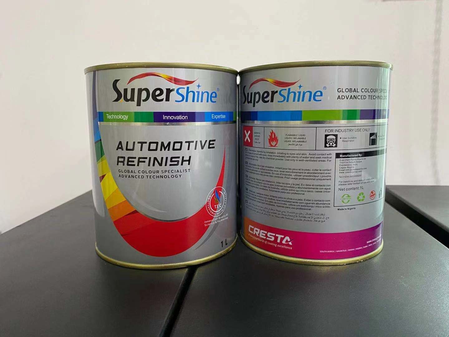 CMYK Automotive Paint Cans 1L Round Tin Containers With Lids