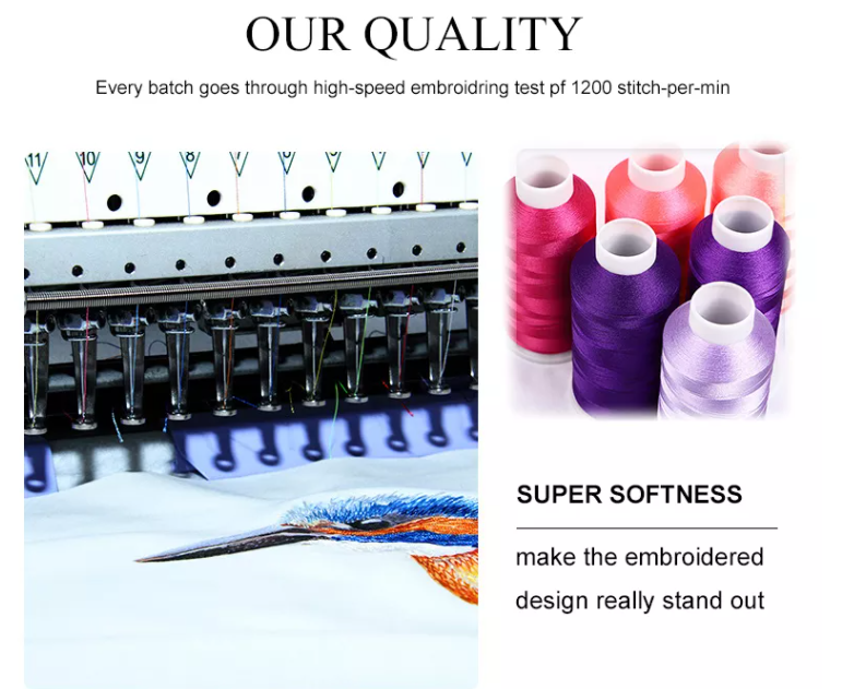 135G Polyester Embroidery Machine Thread 120d for Consistent and Beautiful Embroidery