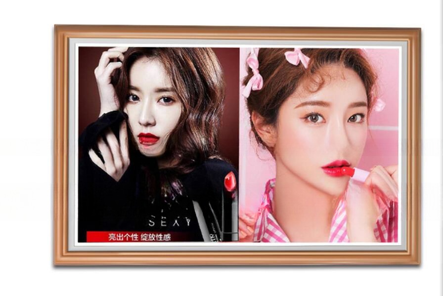 Home/Hall/Hotel Decoration NFT Digital art Frame Advertising Player Video WIFI Android LCD Screen 4K display with wooden frame
