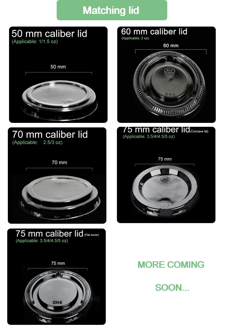 Transparent Plastic Seasoning Cup Sealed High Microwave Donkey Material Disposable