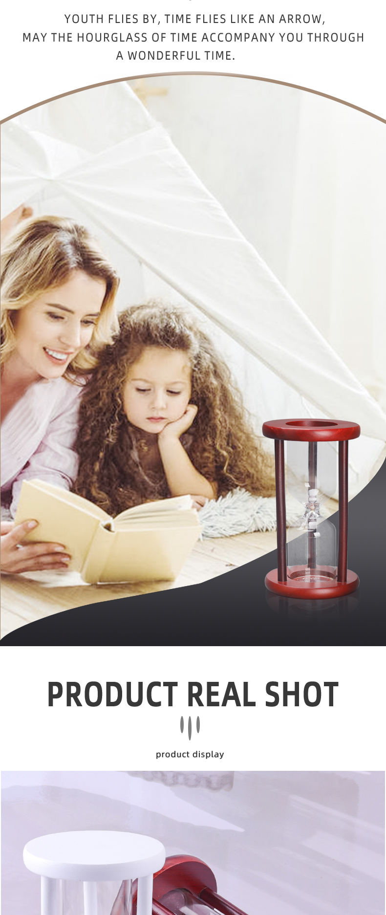 DIY Empty Sand Timer Hourglass Customized Logo Contemporary Design