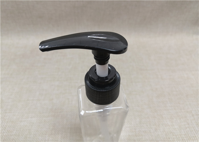 Black Lotion Pump Dispenser Screw Down Lock Type Custom Pantone Color