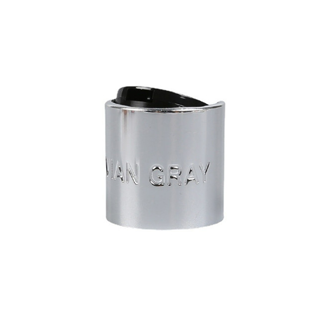 Shiny Silver Aluminium Shampoo Push Disc Top Cap Tassel 28/410 Disc Top Caps