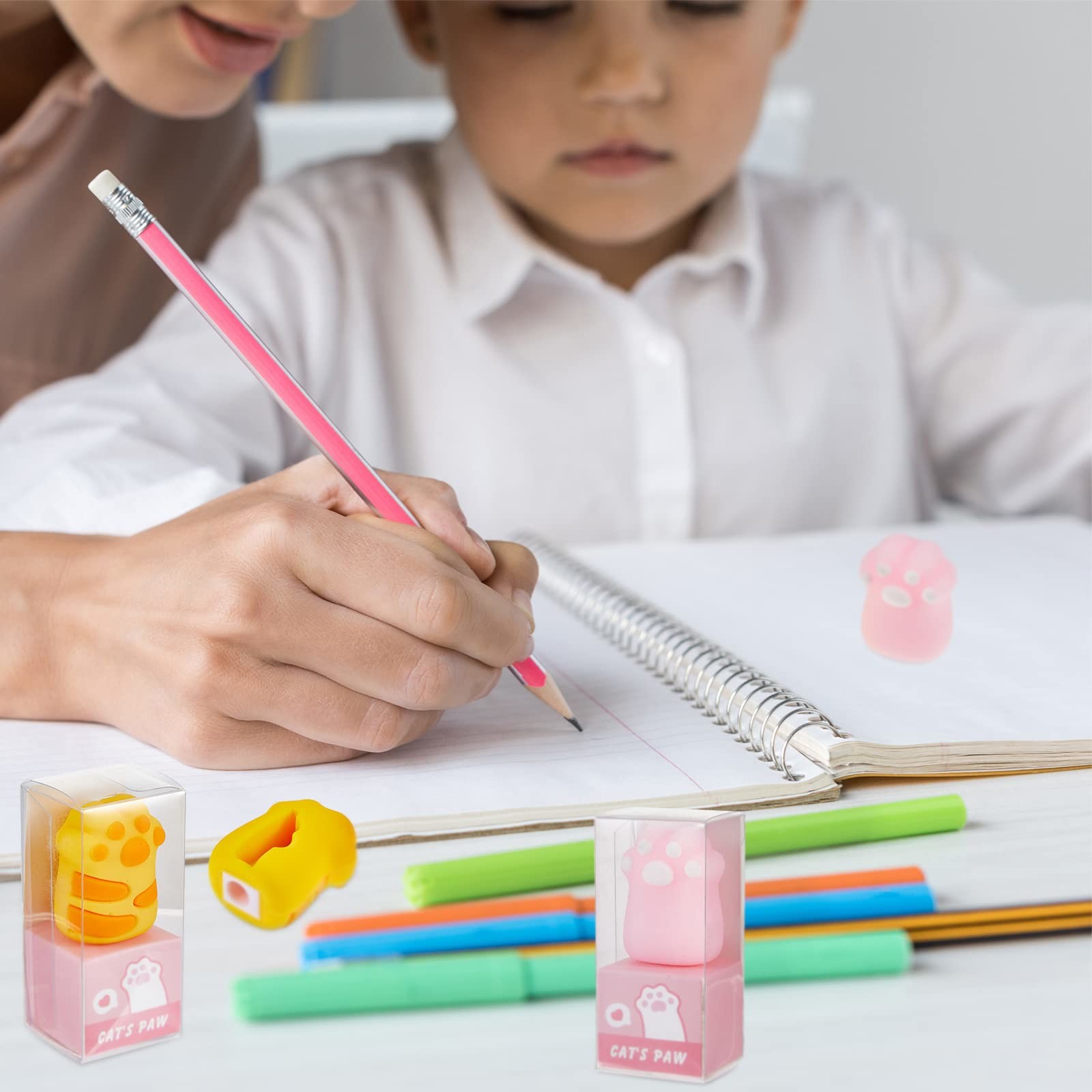Cat Paw Pencil Sharpener Manual Gift Mini Silicone Stationery For Kids Kawaii School Office Supplies